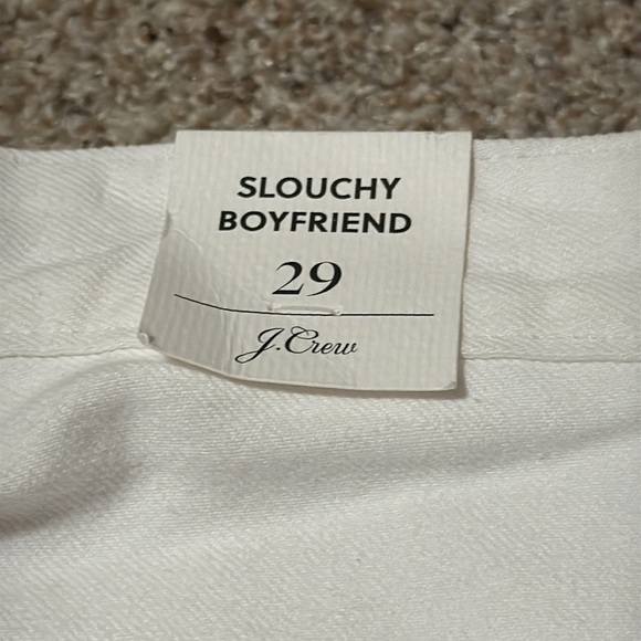 J. Crew Slouchy Boyfriend Jeans in Crisp White NWT - Picture 2 of 7